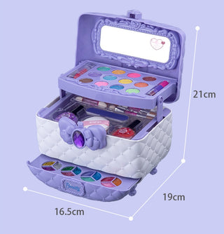 Girl's Princess Cosmetic Case | Complete Makeup Kit Suit for Kids – Fun & Safe Play Set