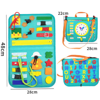 Busy Board for Toddlers – Preschool Dressing & Buttoning Early Education Toy