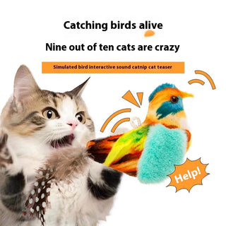 Bird Simulation Cat Toy: Interactive Feather Toy for Engaging Playtime