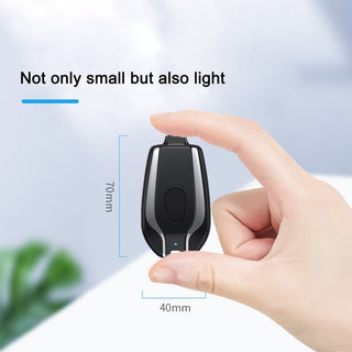 1500mAh Mini Keychain Power Bank Charger – Fast Charging Type-C