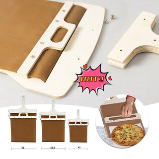 3 Sizes Sliding Pizza Peel Shovel | Wooden Pizza Paddle Storage Board for Baking