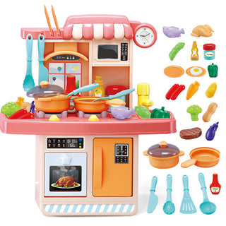 Large Play House Kitchen - 23PCS Interactive Toy Set for Kids