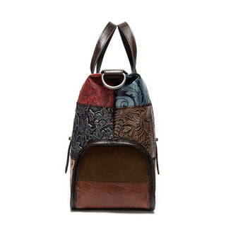 Premium Multi-Color Cowhide Leather Handbag – Elegant and Durable Design