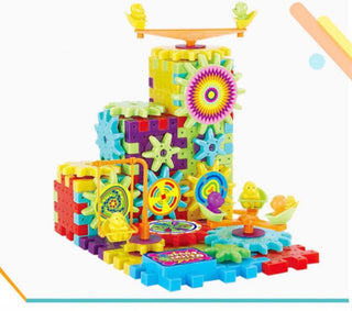 Electric Gears 3D Model Building Kits – Educational Plastic Brick Blocks for Kids