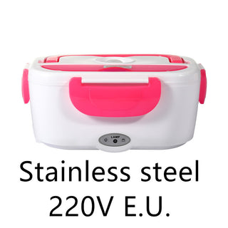 Kitchen Electric Heated Lunch Box - Stainless Steel Food Warmer for School, Car