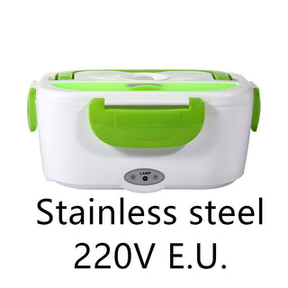 Kitchen Electric Heated Lunch Box - Stainless Steel Food Warmer for School, Car