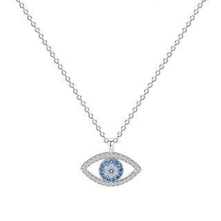 S925 Sterling Silver Evil Eye Necklace | European & American Style Eye Pendant