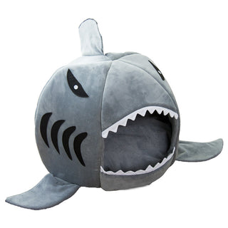 Cozy Shark Pet Bed for Small Dogs and Cats - Dual-Purpose Warm and Stylish Design