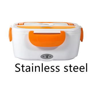 Kitchen Electric Heated Lunch Box - Stainless Steel Food Warmer for School, Car