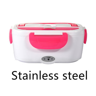 Kitchen Electric Heated Lunch Box - Stainless Steel Food Warmer for School, Car