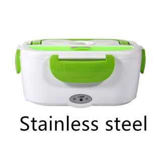 Kitchen Electric Heated Lunch Box - Stainless Steel Food Warmer for School, Car