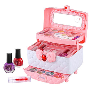 Girl's Princess Cosmetic Case | Complete Makeup Kit Suit for Kids – Fun & Safe Play Set