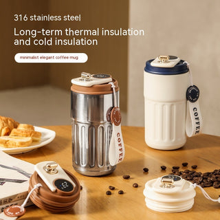 Smart Digital Thermal Bottle Portable Insulated Coffee Mug with Vacuum Flask