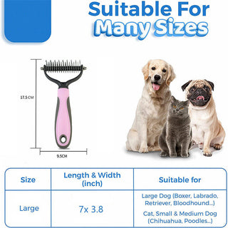 Double-Sided Pet Grooming Brush: Deshedding Tool for PET |Fur Remover