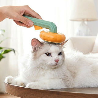 Pet Pumpkin Self-Cleaning Slicker Brush ,Grooming Tool for Loose  Tangled Hair