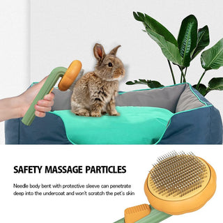 Pet Pumpkin Self-Cleaning Slicker Brush ,Grooming Tool for Loose  Tangled Hair