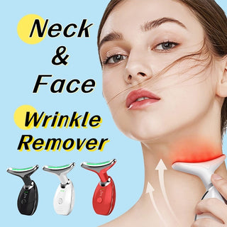 Colorful LED Photon Therapy Neck and Face Beauty Device | Anti-Wrinkle Lifting