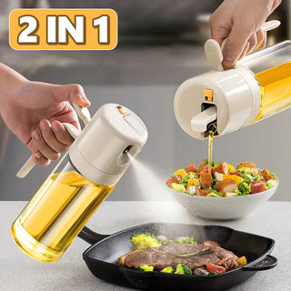 2-in-1 Oil Sprayer Bottle | BBQ Cooking Oil Dispenser |Kitchen Baking Oil Mister