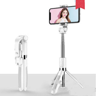 Bluetooth Selfie Stick Tripod - Universal Triangle Bracket Compatible with Apple Devices