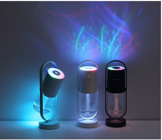 Magic Shadow USB Air Humidifier with Projection Night Lights & Mini Office Air Purifier