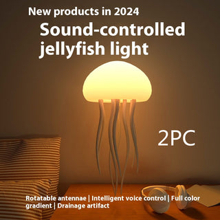 LED Jellyfish Mood Lamp - Smart Portable Night Light for Bedside & Desk Decor