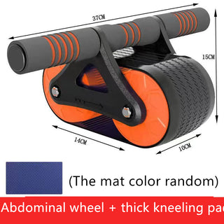 Double Wheel Abdominal Exerciser – Automatic Rebound Ab Wheel Roller