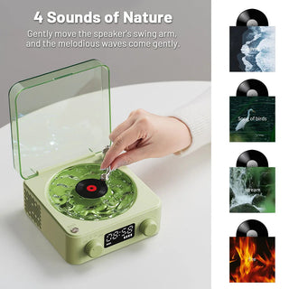 Retro Bluetooth Wireless Vinyl Record Player with Stereo Sound &Projection Lamp