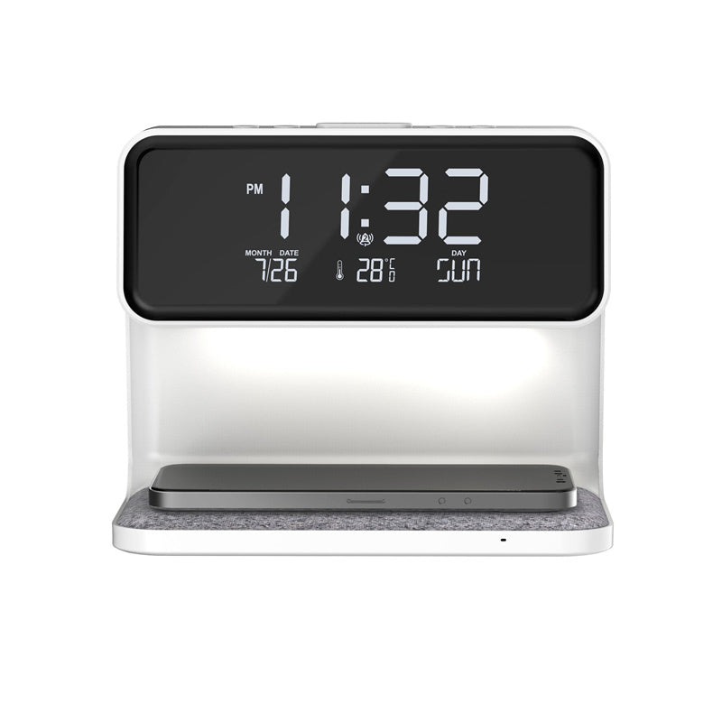 3-in-1 Wireless Charger Alarm Clock & Desk Lamp | Touch Control Dimmable Lighting