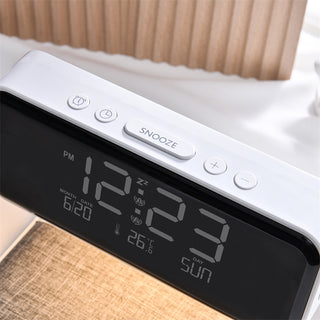 3-in-1 Wireless Charger Alarm Clock & Desk Lamp | Touch Control Dimmable Lighting