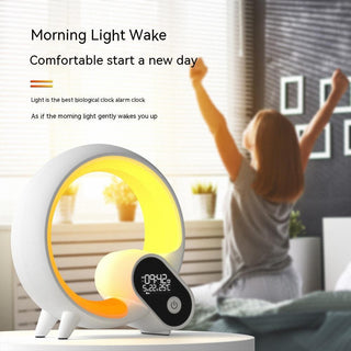 Bluetooth Audio Intelligent Wake-Up Clock with Colorful Atmosphere Light