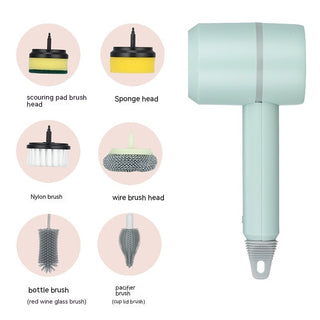 Electric Cleaning Brush for Kitchen & Bathroom – USB Rechargeable Dishwashing Brush