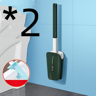 Wall-Mounted Toilet Brush Set with Bucket – No Dead Corner Bathroom Cleaner