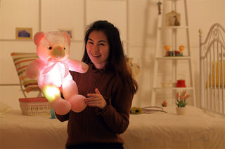 Creative LED Light-Up Teddy Bear Plush Toy – Glowing Christmas Gift for Kids