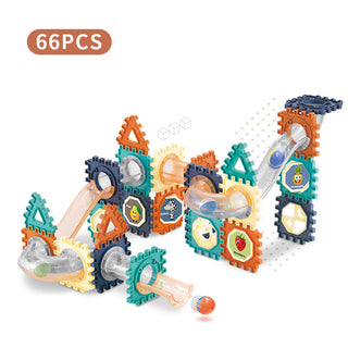 Colorful Window Building Blocks – Sliding Beads and Transparent Pipe Assembly