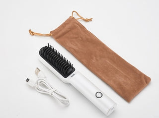 Wireless USB Hair Straightener Comb – Portable Rechargeable Styling Tool