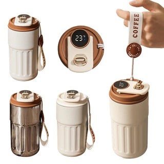 Smart Digital Thermal Bottle Portable Insulated Coffee Mug with Vacuum Flask