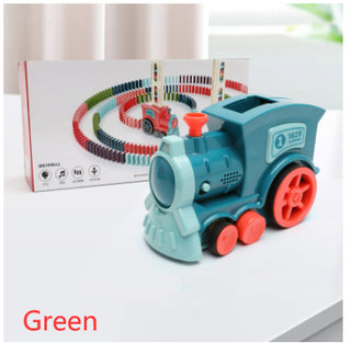 Electric Domino Train Toy Set | Automatic Release Puzzle Building Blocks for Babies