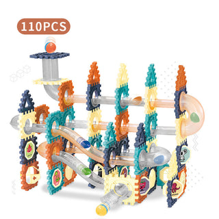 Colorful Window Building Blocks – Sliding Beads and Transparent Pipe Assembly