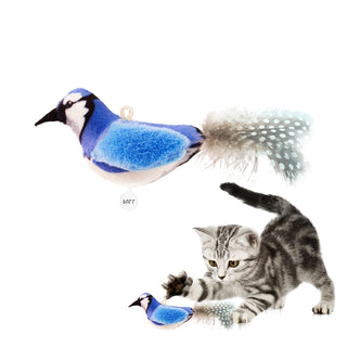 Bird Simulation Cat Toy: Interactive Feather Toy for Engaging Playtime