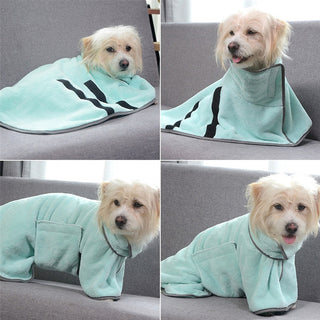 Quick-Drying Pet Absorbent Towel - Dog Bathrobe for Efficient Drying