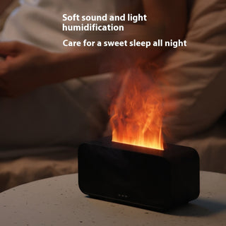 USB Aroma Diffuser & Humidifier with Flame Effect -Simulation Aromatherapy