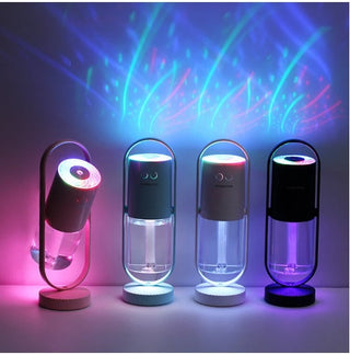 Magic Shadow USB Air Humidifier with Projection Night Lights & Mini Office Air Purifier