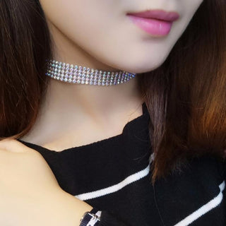 Full Crystal Rhinestone Choker Necklace | Elegant Wedding Jewellery