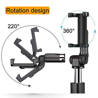 Bluetooth Selfie Stick Tripod - Universal Triangle Bracket Compatible with Apple Devices