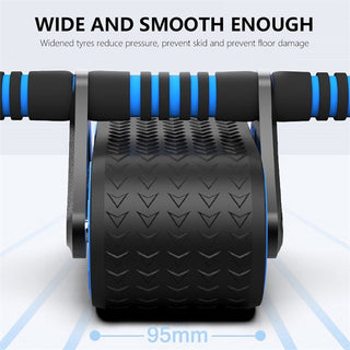 Double Wheel Abdominal Exerciser – Automatic Rebound Ab Wheel Roller