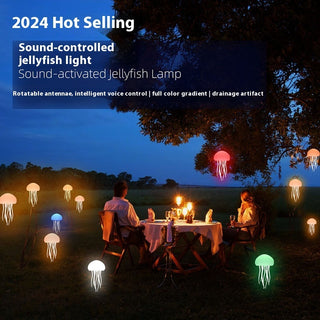 LED Jellyfish Mood Lamp - Smart Portable Night Light for Bedside & Desk Decor