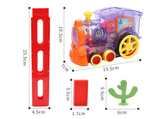 Electric Domino Train Toy Set | Automatic Release Puzzle Building Blocks for Babies