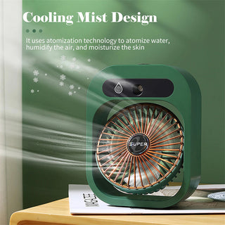 Portable USB Rechargeable Air Conditioning Fan & Humidifier for Home