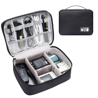 Waterproof Electronics Organizer Travel Cable Storage Bag | Portable Digital Accessories