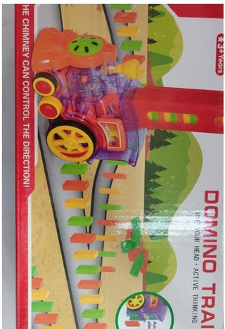 Electric Domino Train Toy Set | Automatic Release Puzzle Building Blocks for Babies